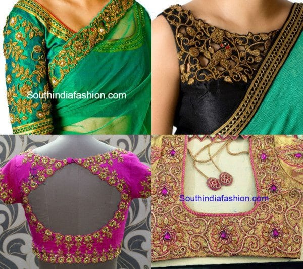 zardosi work blouse designs