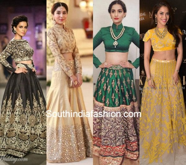 Buy Charm Pink Rumi Lehenga Set With Matching Crop Top In 3D Flower Motifs  And Abla Embroidery