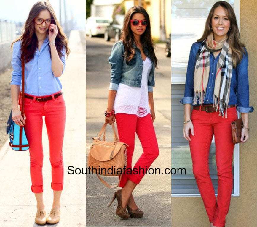How to rock in your red pants?! – South India Fashion