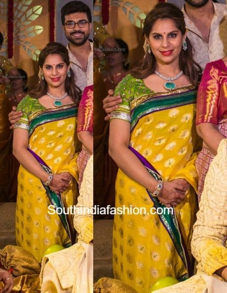 upasana kamineni saree in sreeja wedding 465x600 upasana_kamineni_saree_in_sreeja_wedding