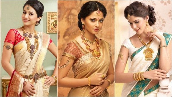 simple blouse designs with kanjeevaram silk sarees