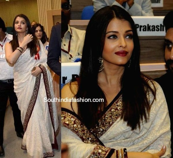 Aishwarya Rai in Manish Malhotra Saree – South India Fashion Aishwarya Rai in Manish Malhotra Saree – South India Fashion