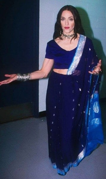 madonna in saree