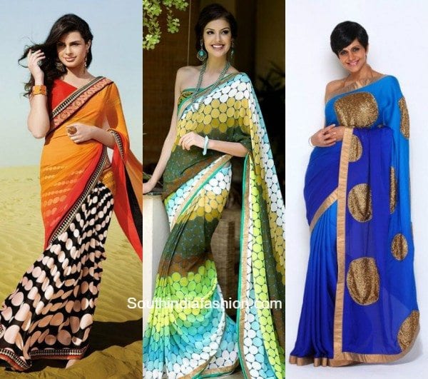 Polka Dotted Sarees