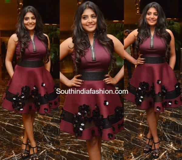 manjima_mohan_short_dress_saahasam_swasaga_saagipo_audio_launch