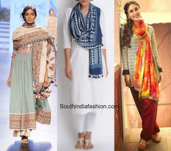 different ways to wear dupatta on salwar
