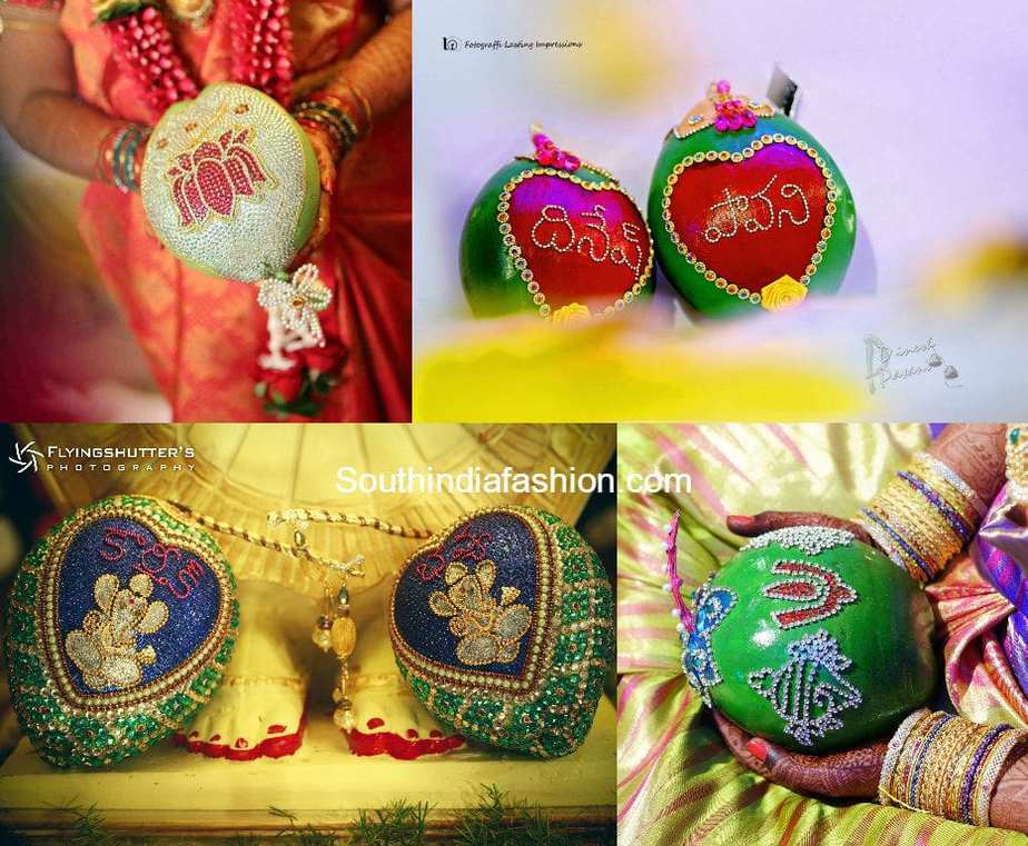 Indian wedding ceremony : decorative coconut Stock Photo | Adobe Stock