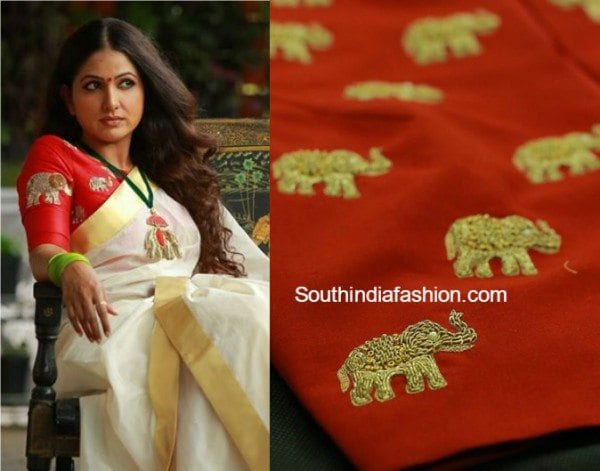 elephant_design_blouse_pranaah_poornima_indrajith