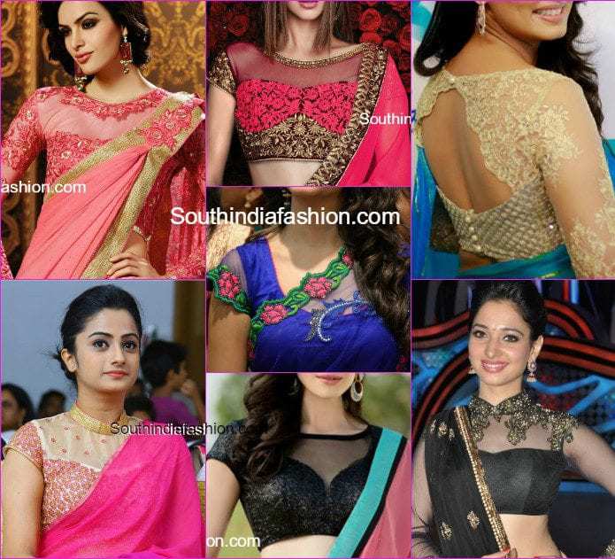 Stunning Net Blouse Designs – South India Fashion