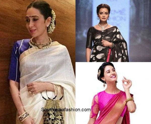 High Neck Blouse Designs for Silk Sarees High Neck Blouse Designs for Silk Sarees