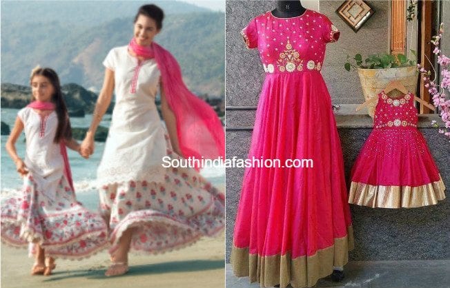 matching indian dresses for mom and daughter