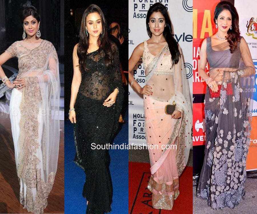 Kajol in embroidered Net Saree  Zeenat