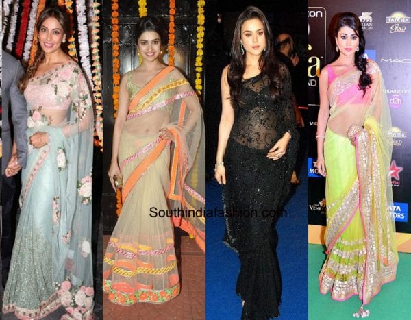 Tips To Wear A Net Saree – South India Fashion