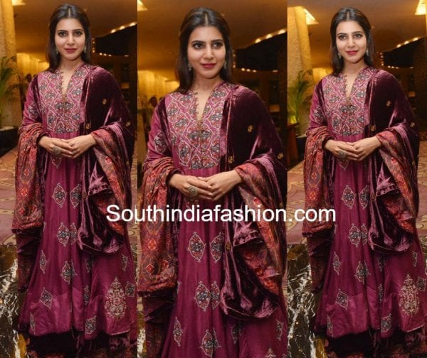 samantha in anarkali dress