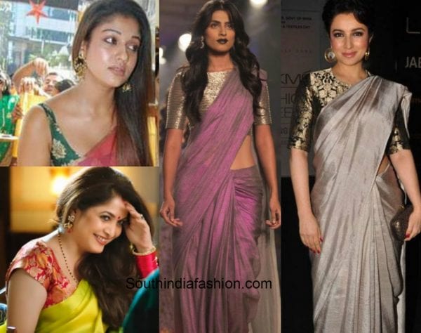 brocade blouse with plain saree brocade blouse with plain saree