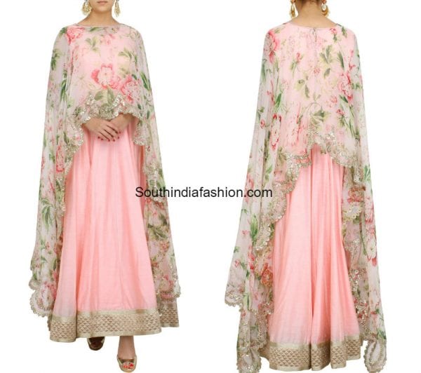 RAW-SILK-ANARKALI-WITH-FLORAL-CAPE