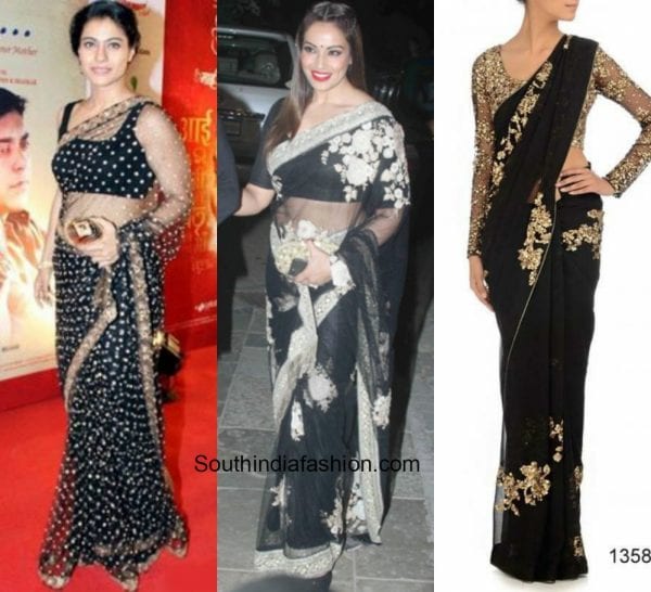 black_designer_saree