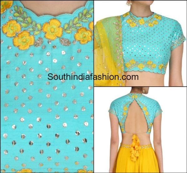 Stunning Floral Embroidered Blouse Designs by Divya Reddy – South India ...