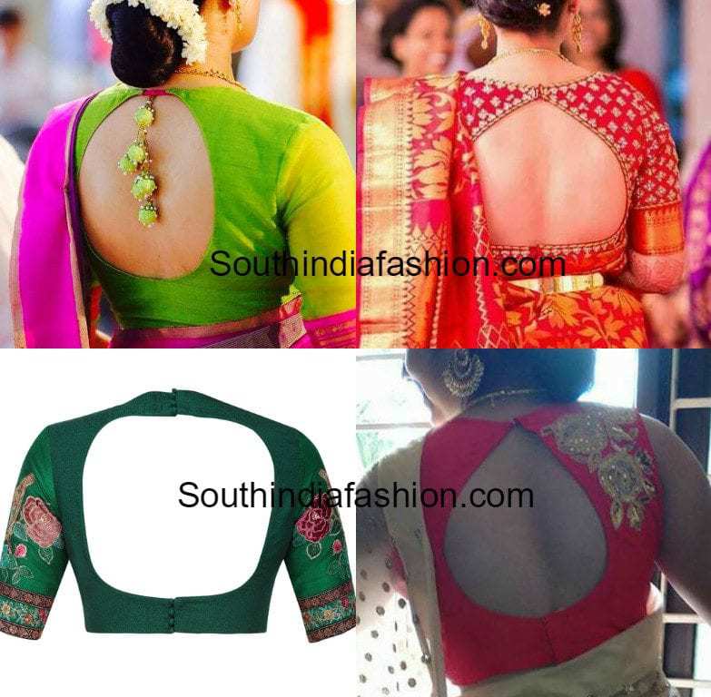 Turkey silk saree blouse designs back neck online cheap