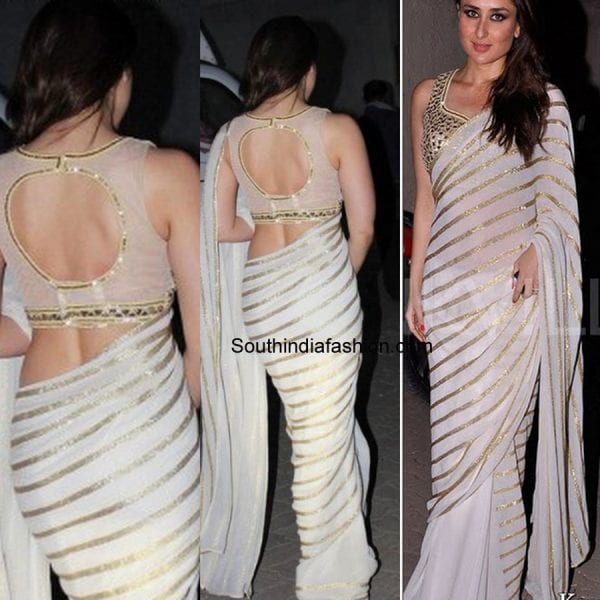 6 Stylish Saree Blouse  Designs  Worn by Kareena Kapoor 