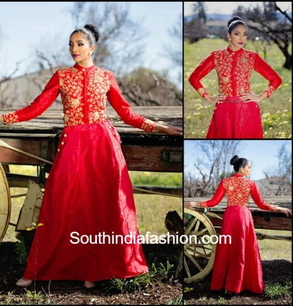 Long Skirt and Crop Top by ViBha South India Fashion