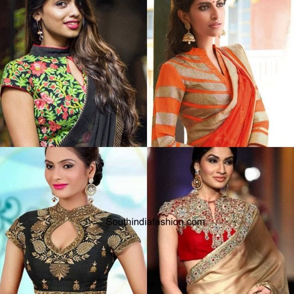 modern-saree-blouse-designs-high-neck-blouses