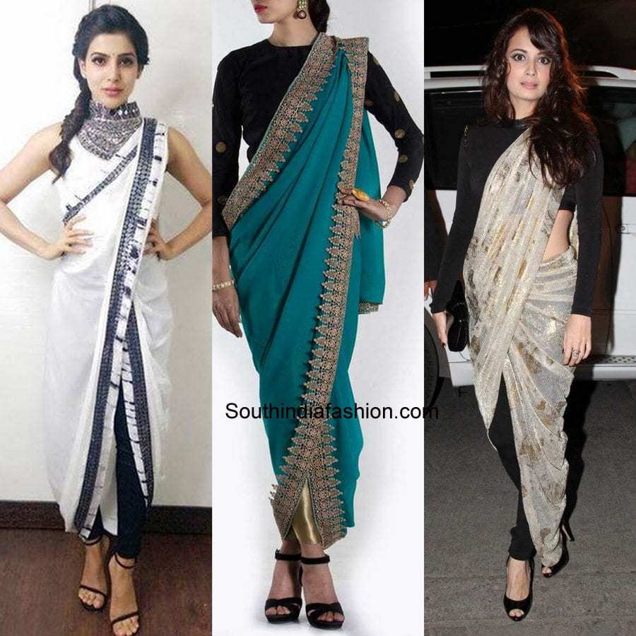 7 Saree Pallu Drapes Style South India Fashion