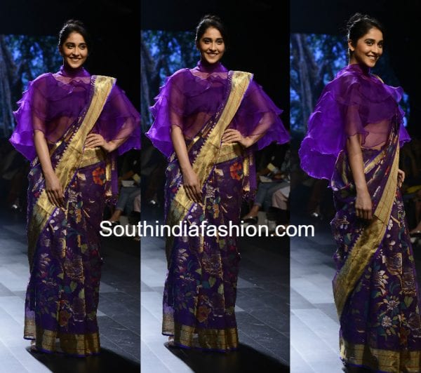 regina-cassandra-sailesh-singhania-saree-lakme-fashion-week-2017