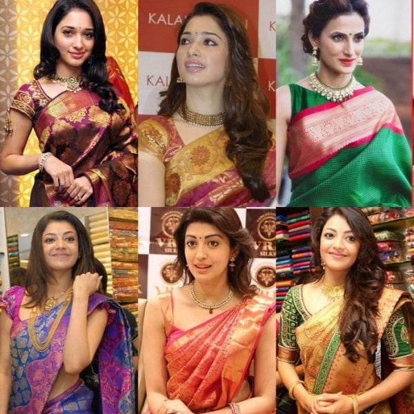 Matching jewellery deals with kanjivaram saree