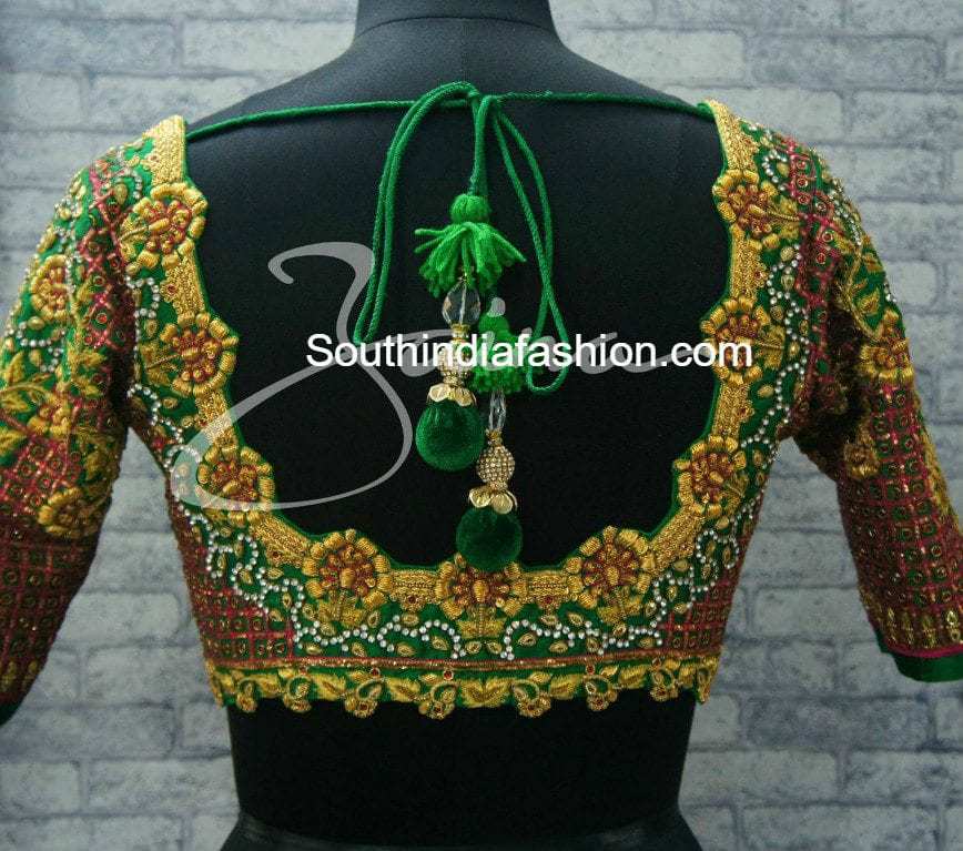Heavy Maggam Work Bridal Blouses by Zaina â€