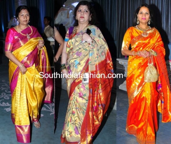 wedding-guests-silk-sarees-keshav-reddy-veena-reddy-wedding