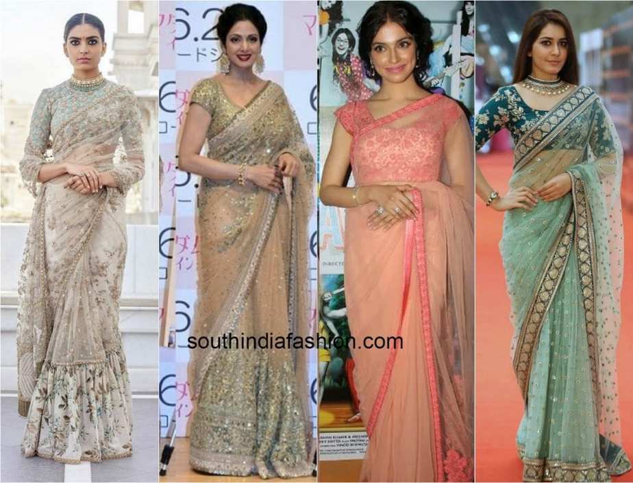 party wear saree for summer