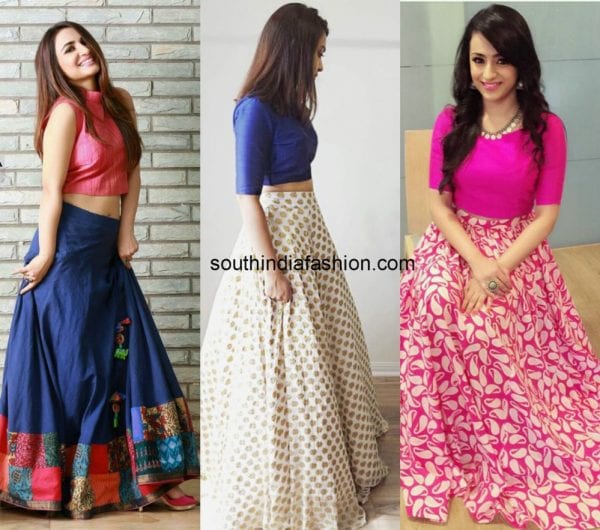 ethnic short tops for long skirts