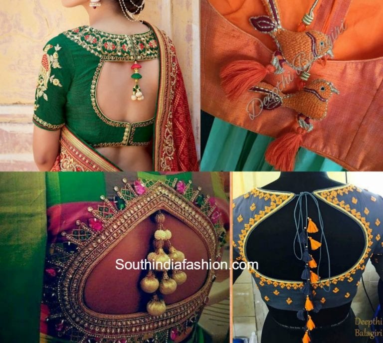 Glam Up Your Blouses With Tassels South India Fashion