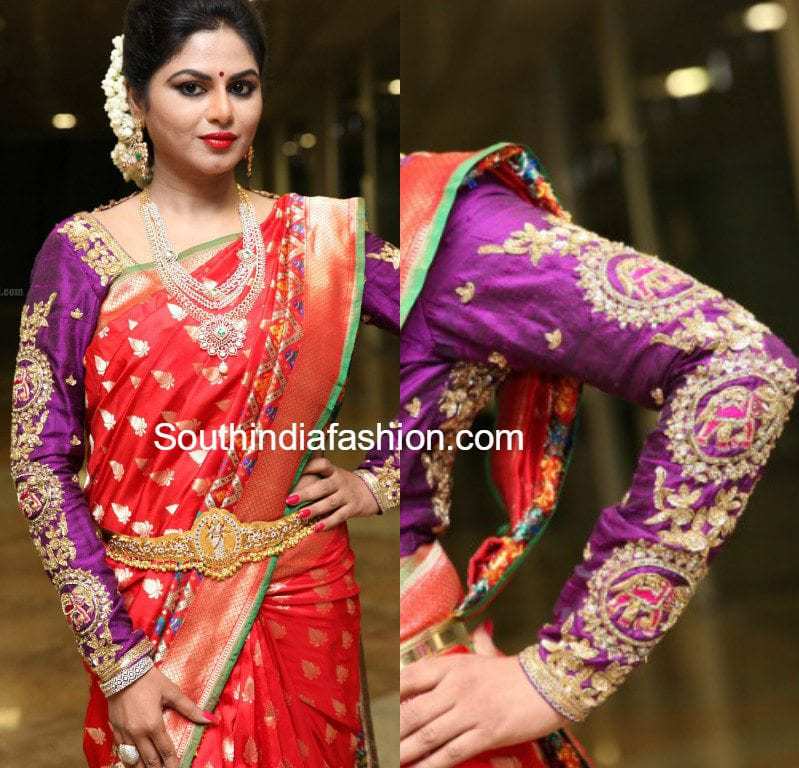 8 Stunning Blouse Patterns for Banarasi Silk Sarees – South India Fashion