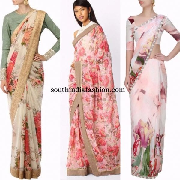 Floral sarees