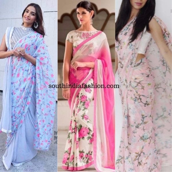 Floral sarees