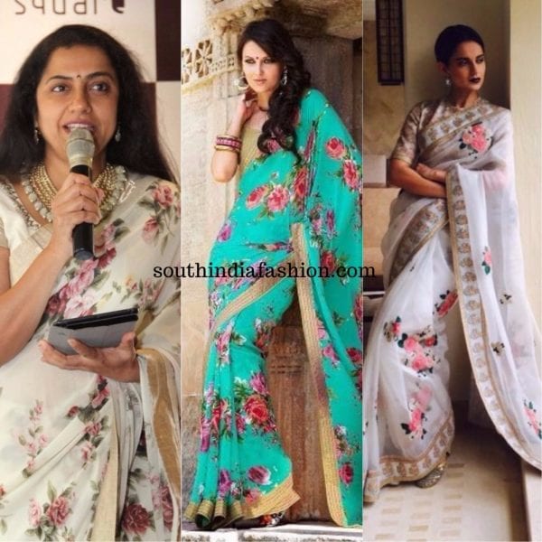 Floral sarees