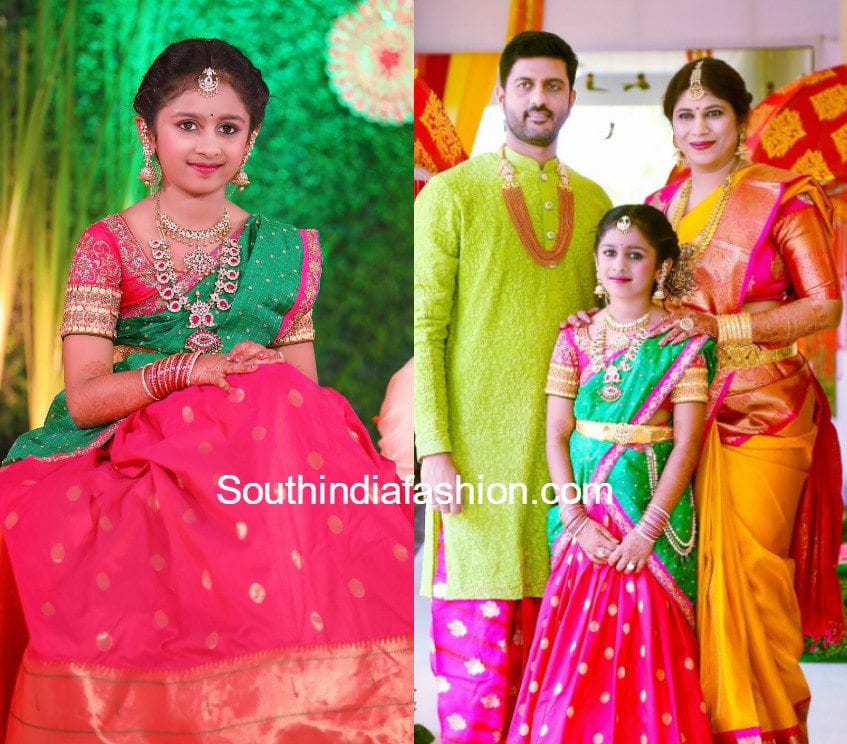 Latest) South Indian Half Saree Ceremony For Mehendi 2022