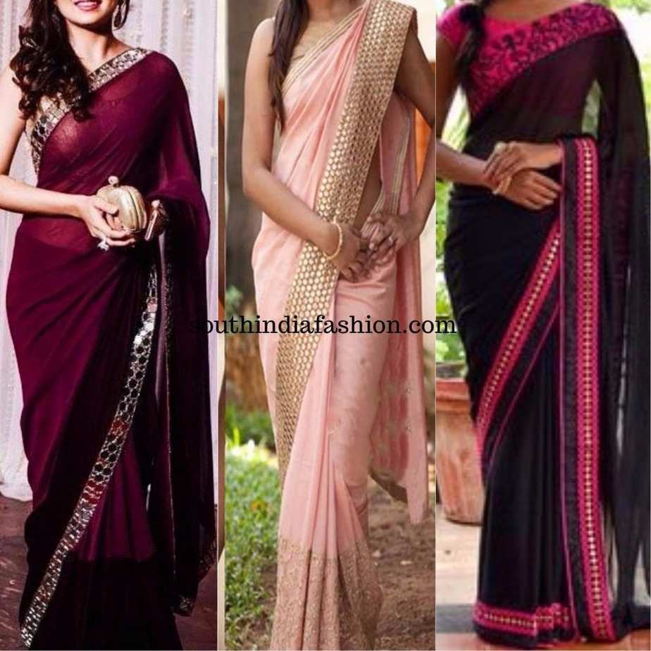 Mirror Work Sarees A Fancy Addition To Your Wardrobe