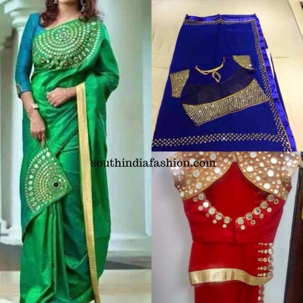 mirror work sarees