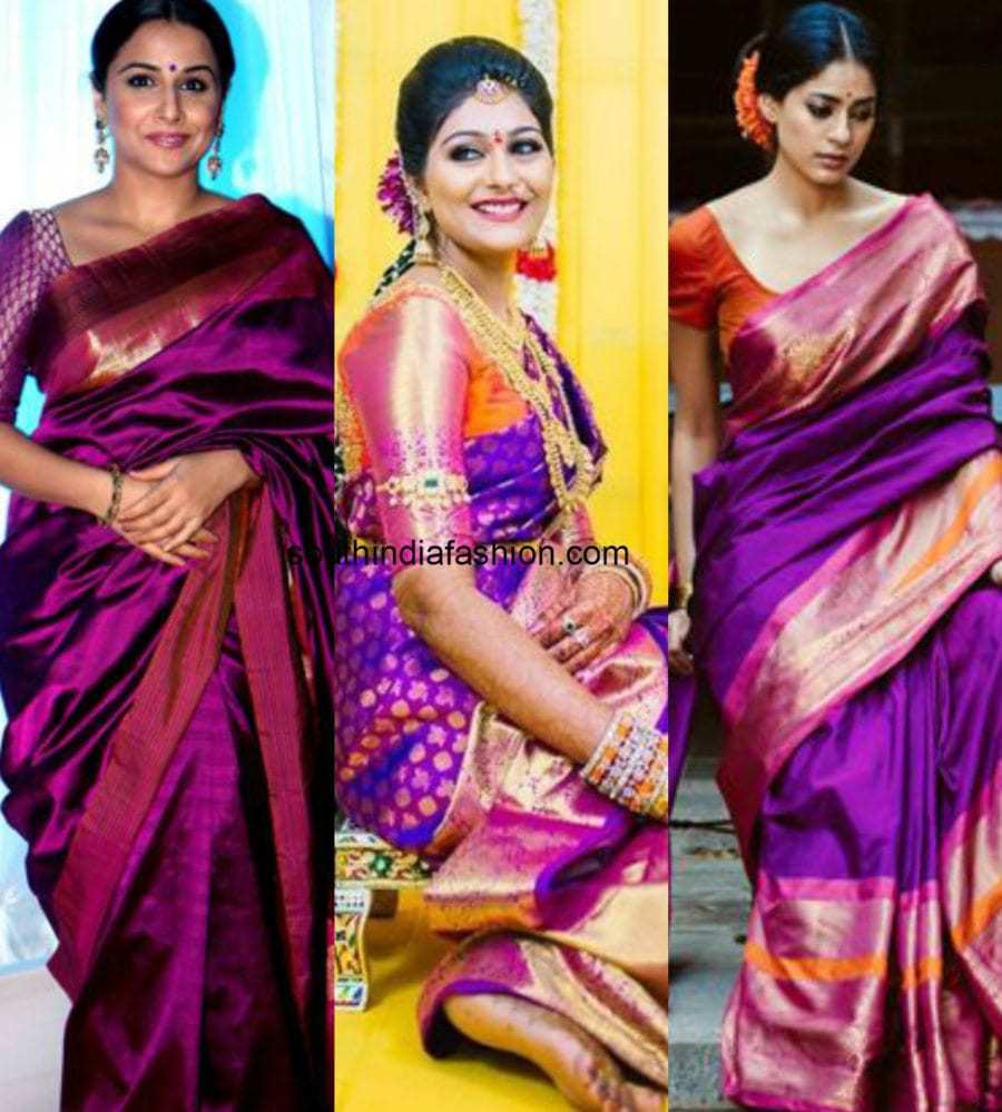 Purple Kanjeevarams: A Royal Treat To Wear