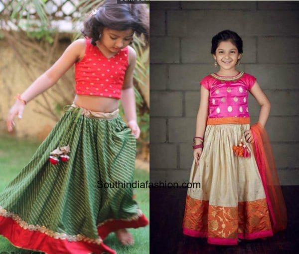 Kids Pattu Pavadai Designs 1