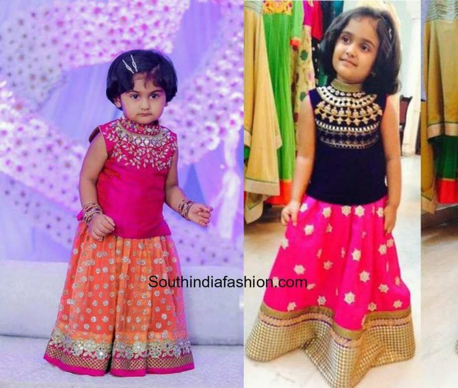 Silk Pavadai Sattai Kids Pattu Pavadai Design