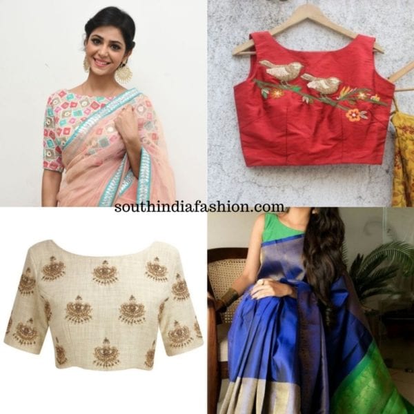 blouse with high neck