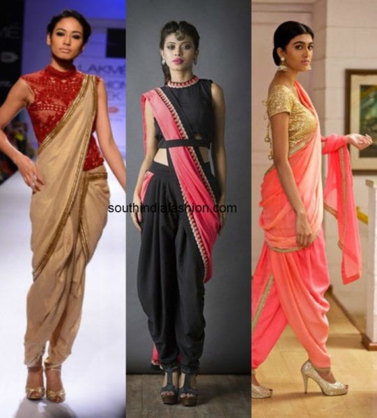 trendy saree styles