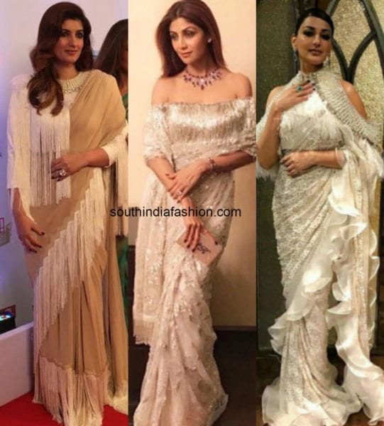 trendy saree styles