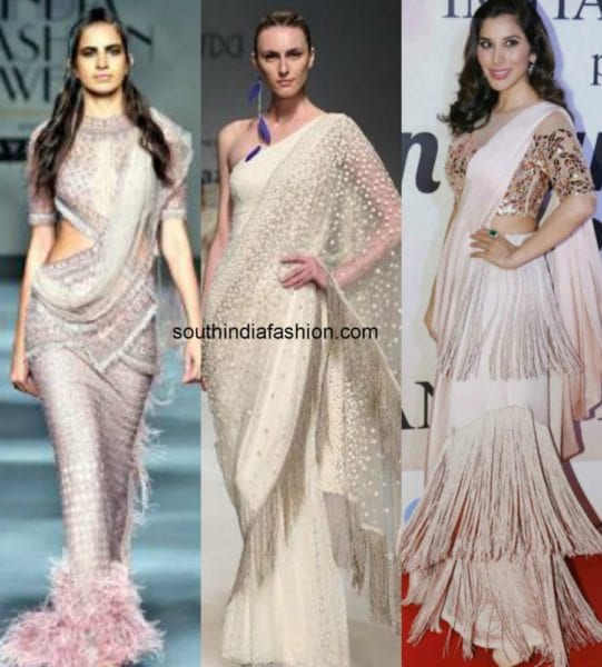 trendy saree styles