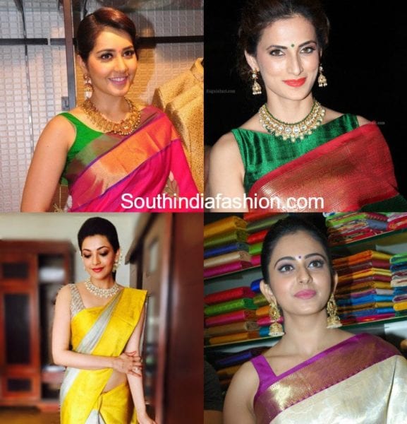 Sleeveless Blouses For Kanjeevaram Sarees