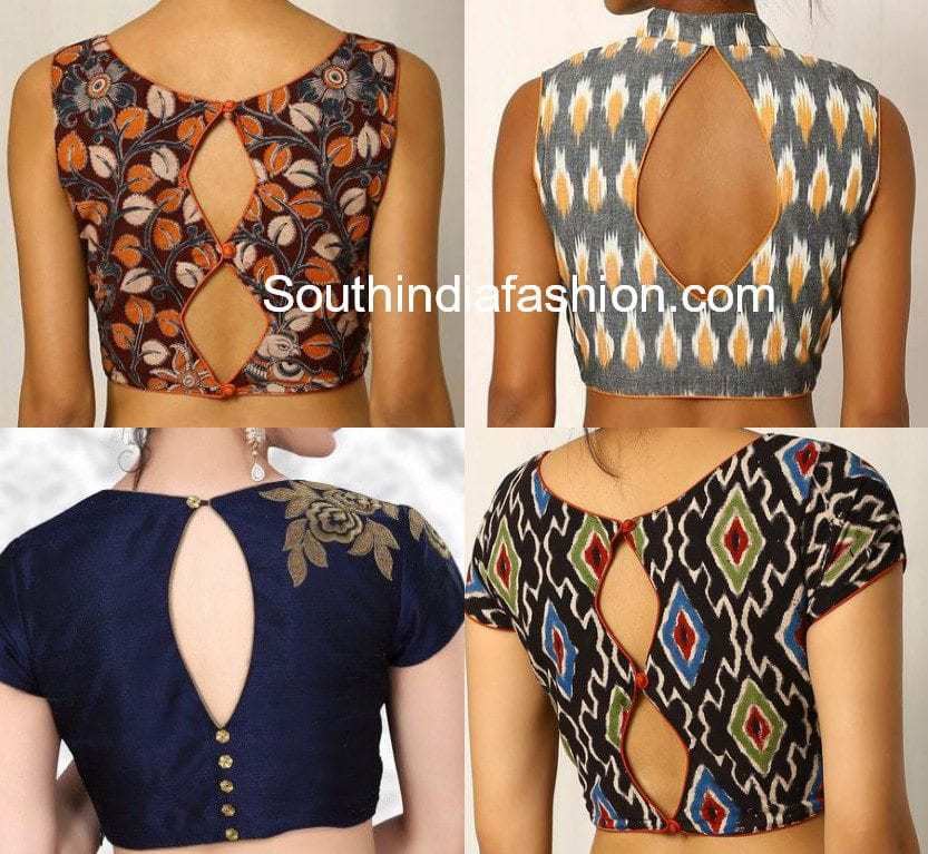 Saree blouse back designs latest 2017